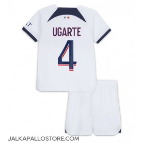 Paris Saint-Germain Manuel Ugarte #4 Vieraspaita Lapsille 2023-24 Lyhythihainen (+ shortsit)